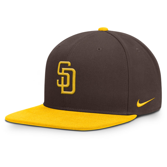ナイキ メンズ 野球 サンディエゴ・パドレス MLB STRUCTURED SQUARE BILL CAP NB09-9-17Z : ブラウン NIKE