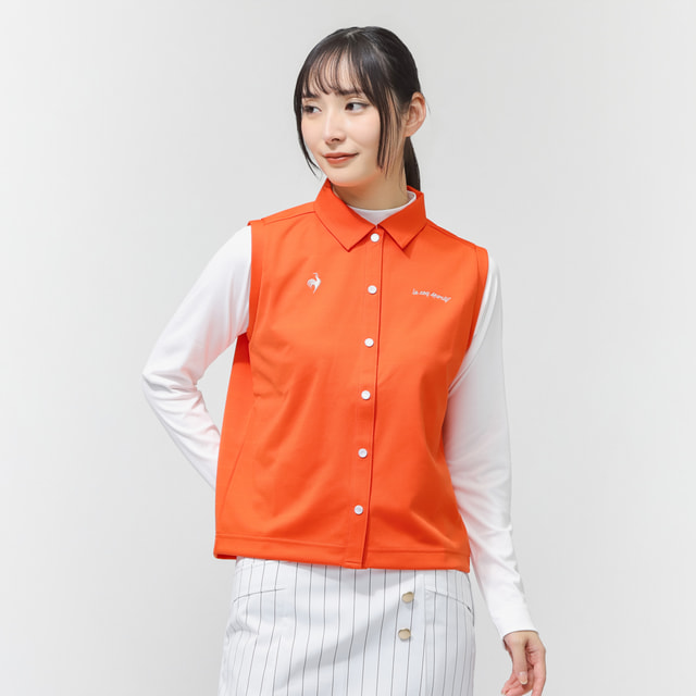 最大10％OFFクーポン 【7/30】 ルコックスポルティフ ゴルフ レディース ゴルフウェア セットシャツ 春 夏 ルコックゴルフ_スウェットベスト＋アンダーセット (LG6STZ00L) le coq sportif GOLF｜アルペン店
