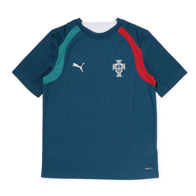 プーマ キッズ・子供 サッカー ライセンスシャツ 2026 ポルトガル代表 トレーニング ジュニア 半袖Tシャツ FPF TR SSシャツ JR 784768 : ダークブルー PUMA