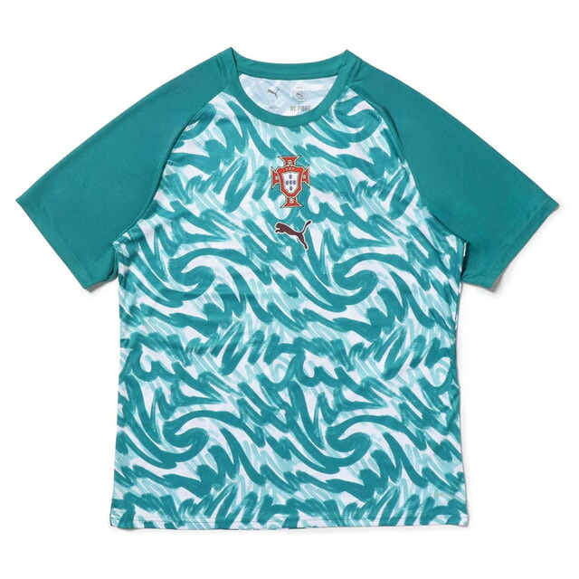 プーマ メンズ サッカー/フットサル ライセンスシャツ 2026 ポルトガル代表 プレマッチ 半袖Tシャツ FPF PM SSシャツ 784788 : ピーコックグリーン PUMA