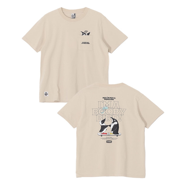 2026春夏 チャムス レディース アウトドアカジュアル 半袖Ｔシャツ Im a Booby Bird Pocket T-Shirt CH11-2750 G057 : サンド CHUMS