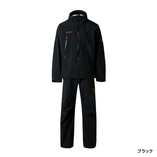 最大10%OFFクーポン 【7/18~7/26】 2026春夏 マムート メンズ トレッキング レイン上下セット オールウェザーレインスーツ クラシック 105283 0001 : ブラック MAMMUT|アルペン店