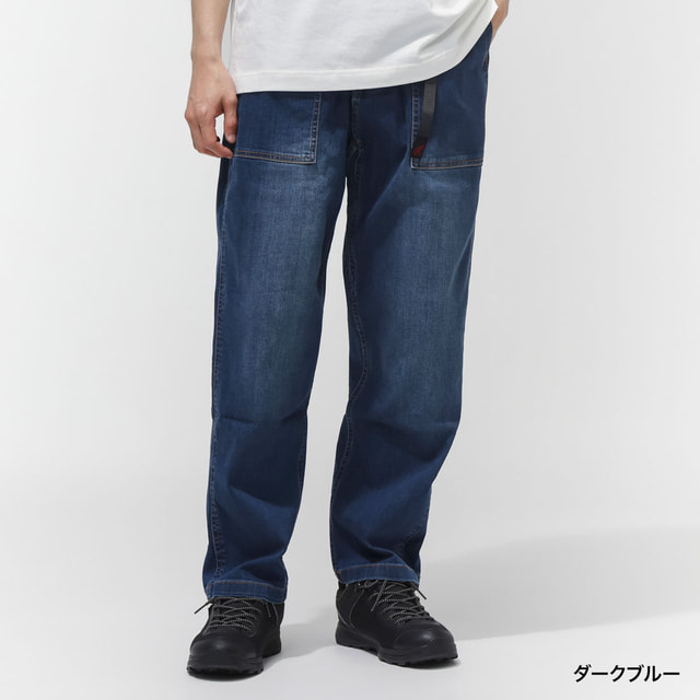7/25限定★抽選で最大100%Pバック グラミチ メンズ アウトドアカジュアル ロングパンツ STRECH DENIM LOOSE TAPERED RIDEGE PANT GUP6SJP009 GRAMICCI|アルペン店