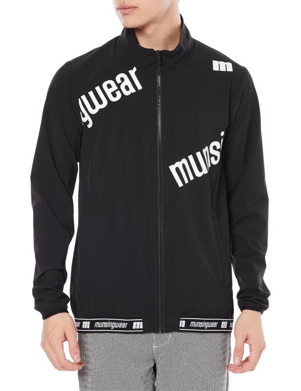 MUNSINGWEAR(マンシングウェア) フルジップブルゾン【ENVOY】 はっ水 ストレッチ ビッグロゴ ナイロン素材 トレーニングゴルフ MEMWJK01メンズ