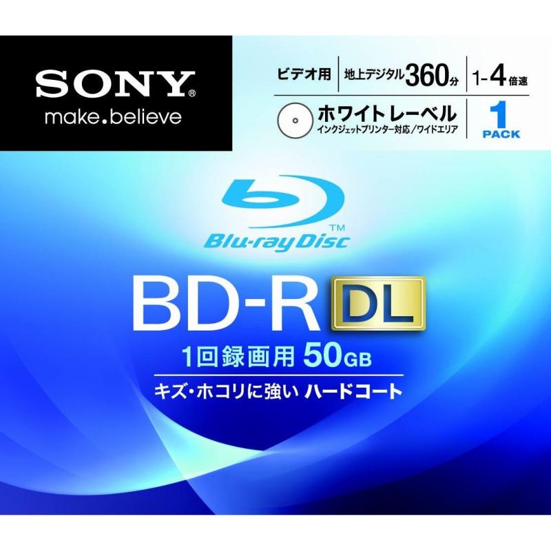 SONY ビデオ用BD-R 追記型 片面2層50GB 4倍速 ホワイトプリンタブル 10枚パック 10BNR2VGPS4 parent 4,744円