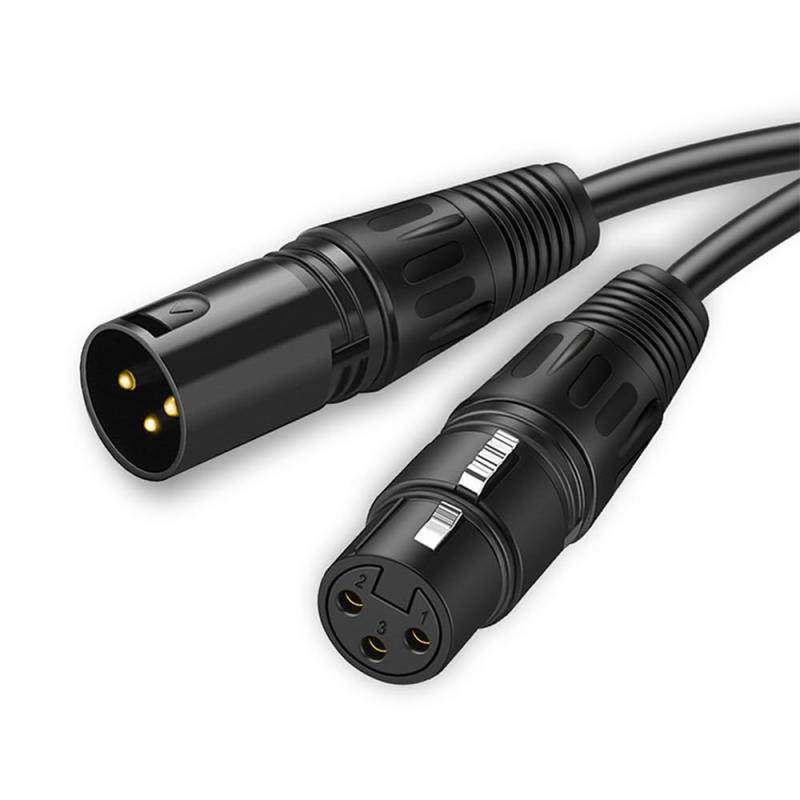 CABLETIME マイクケーブル XLR ケーブル キャノンケーブル オス-メス XLRバランス接続 、AVアンプ、スピーカー等の録音デバイスに対応