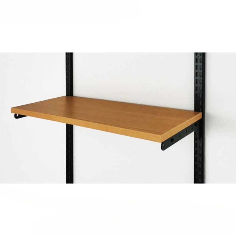 藤山(FUJIYAMA) Fitrack(フィットラック) 収納セレクトパーツ TSセット (木棚セット) ブラック 幅75cm×奥行30cm おしゃれ シンプル スリット クローゼット 玄関 押入れ 空間 壁面 可動棚 支柱 整理 部