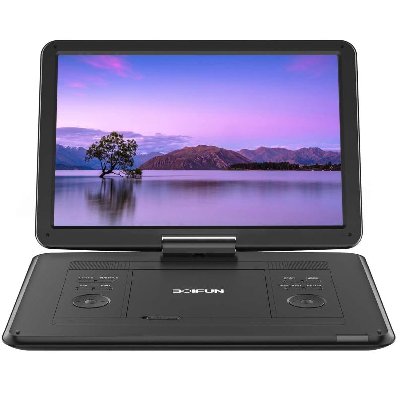 【2025年 超軽量】 BOIFUN ポータブルDVDプレーヤー12.5型 ミニdvdプレーヤー 10.5インチ 1024*600液晶 270°回転可能 折りたたみ式 スクリーン 2500mAhバッテリー 最大5時間再生 CD/DVD/USB/SD/AV