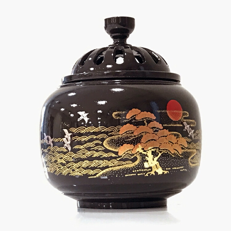 楽天市場】【 高岡銅器 】 香炉 「 玉胴型・波千鳥 蒔絵」銅製 桐箱付 138-51【ポイント10倍】 : iShop＠ａｌｐｈａ