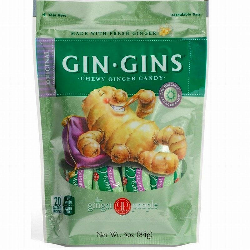 ジンジャーピープル ジンジン オリジナル しょうがキャンディ 生姜 84g&times;6袋セット ショウガ ORIGINAL CHEWY GINGER CANDY｜アルファエスパス米国店