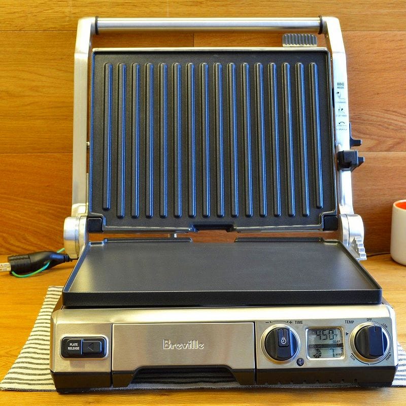 ブレビル かっこ良い大衆食堂 熱っぽいお皿 パニーニグリル 180度開く印字機 Breville BGR820XL Smart Grill 家電
