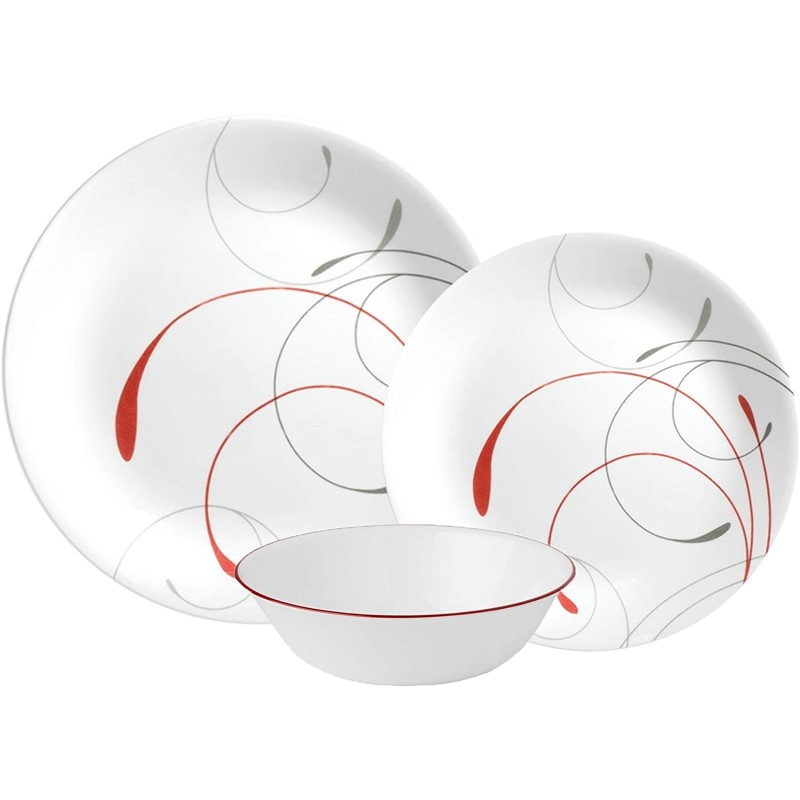 コレール ラウンド リビングウェア ディナーセット 6人用 18点セット Corelle Splendor Chip & Break Resistant 18pc Dinner Set, Service for 6