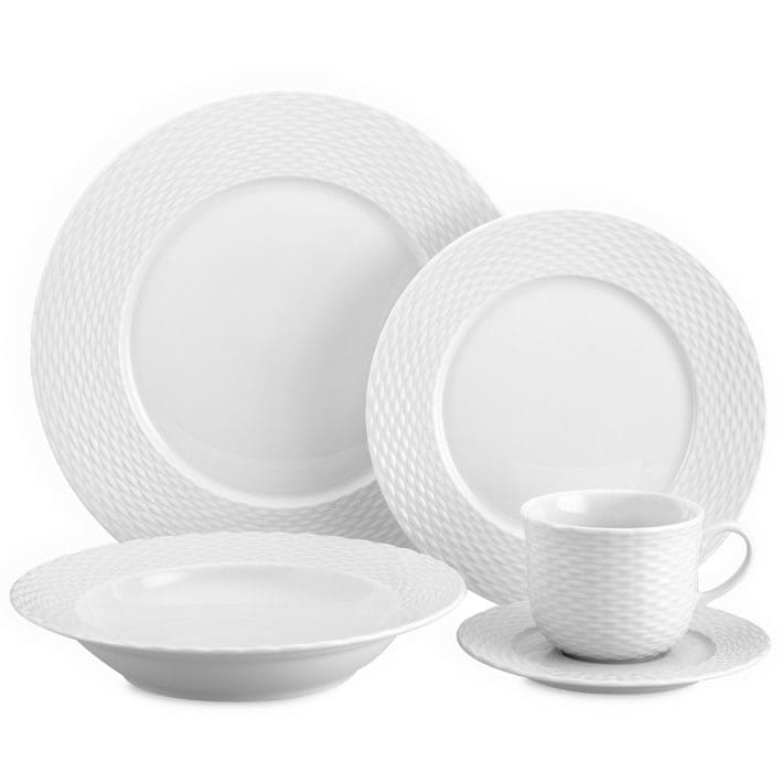 5ピース食器セット テーブルセッティング バスケットウエーブ Pillivuyt Basketweave Dinnerware Place Settings