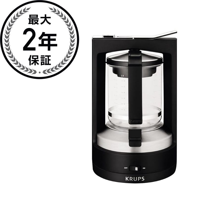 新品入荷 クルプス ブリューワーフィルターコーヒーメーカー 10カップ ブラック KRUPS KM4688 Moka Brewer Filter  Coffee Maker, 10-Cup, Black 家電