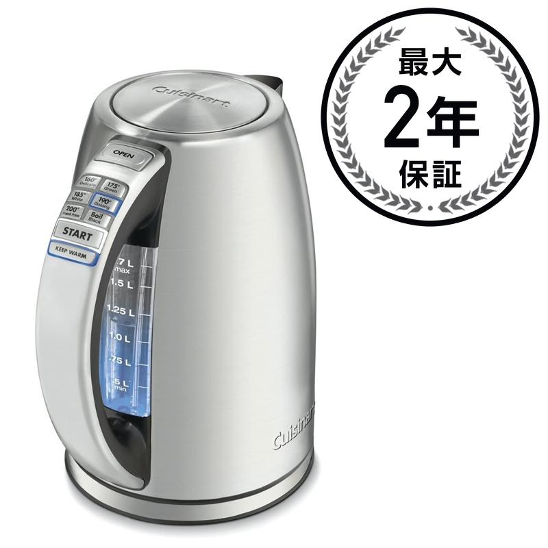 クイジナート 気温計付 気温調節する能力のある 灯し火湯沸かし Cuisinart CPK-17 PerfectTemp Cordless Electric Kettle, Brushed Stainless Steel 家電