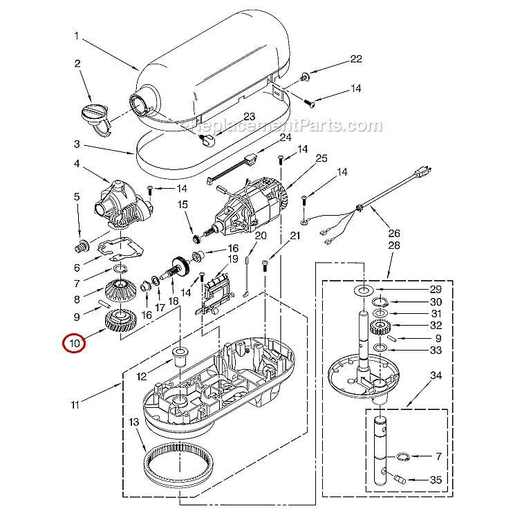 Kitchenaid Stand Mixer Parts Diagram | Wow Blog