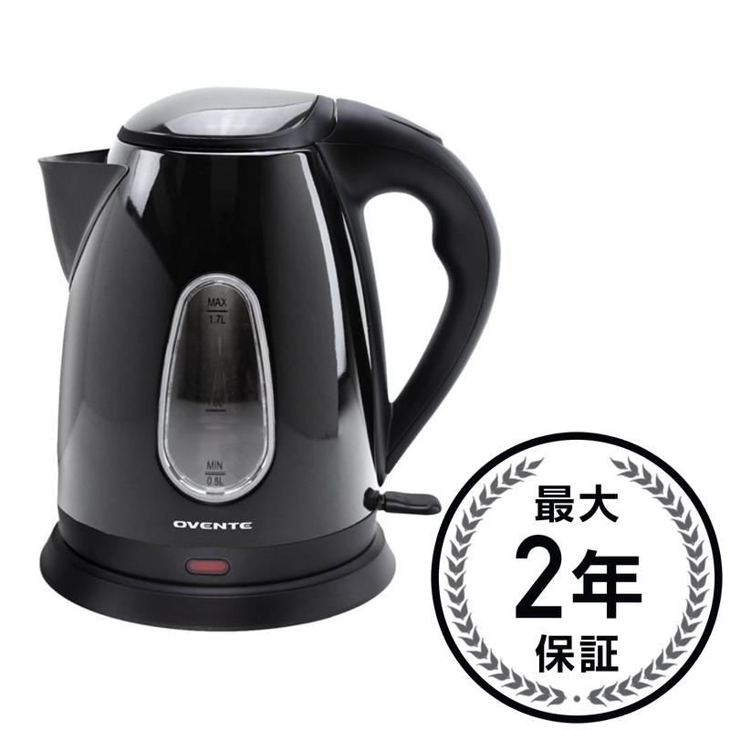 明かり湯沸かし 1.7L 黒いこと Ovente KS93 1.7L Black Cordless Electric Kettle 家電