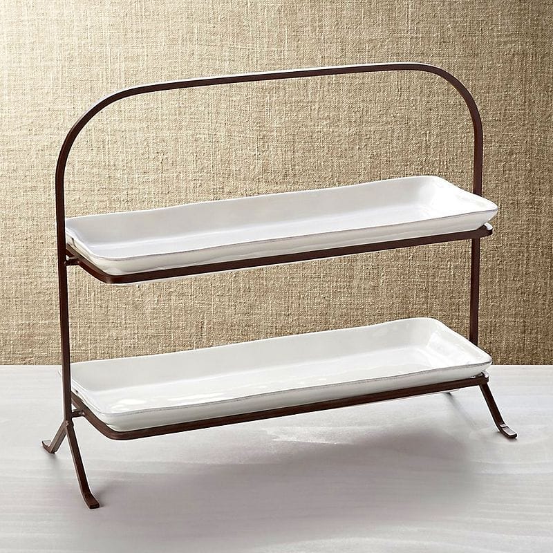 ビュッフェサーバー 2段 ポルトガル製 Marin White 2-Tier Server