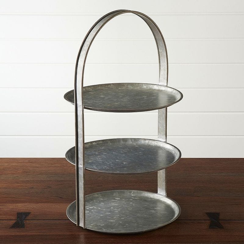 ビュッフェサーバー 3段 亜鉛めっき Galvanized 3-Tier Server｜アルファエスパス米国店