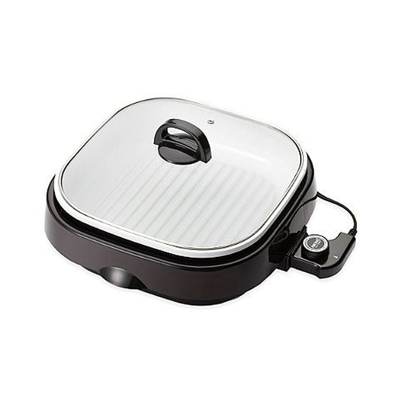 アロマ スロークッカー スチーマー グリル セラミック Aroma 4-Quart 3-in-1 Grillet with Ceramic Coating, 8 Lbs. Weight Capacity, Acts as a Grill, Slow Cooker and Food Steamer 家電