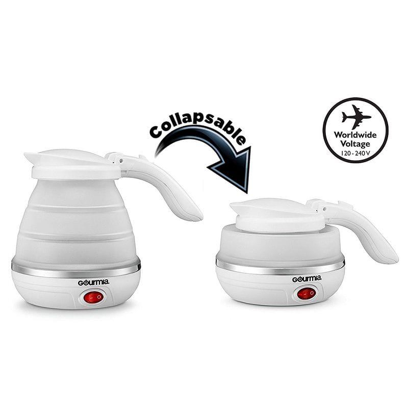 【楽天市場】折りたためる 電気ケトル 700ml ポータブル コンパクト シリコン Gourmia GK360 Travel Foldable