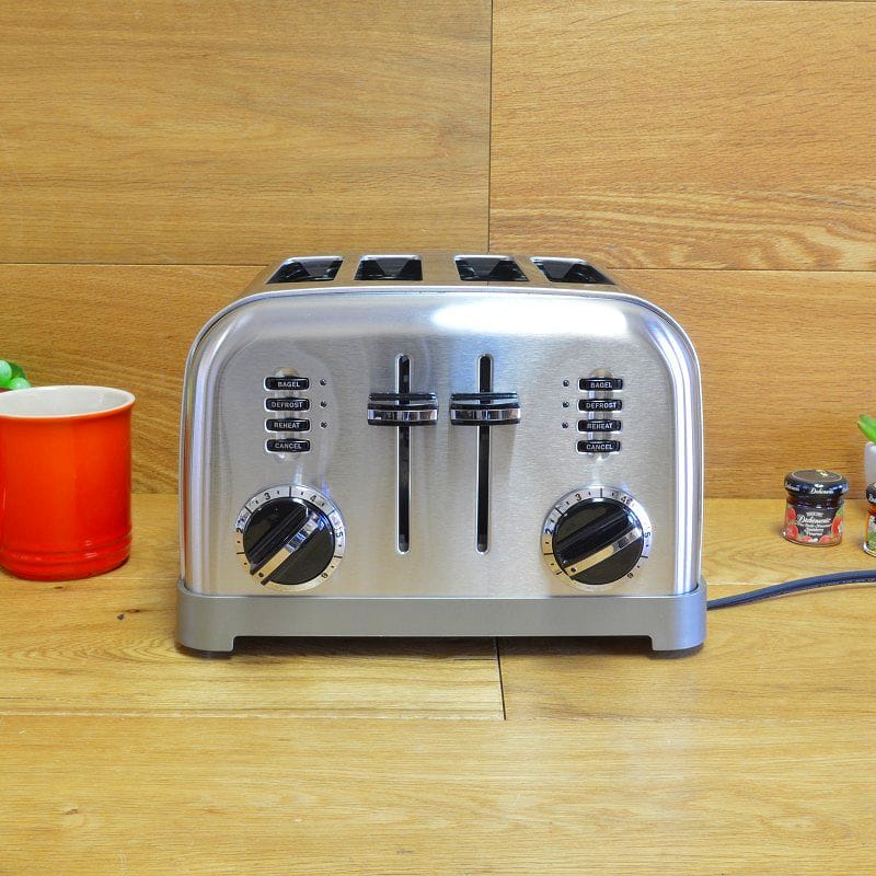 ポップアップトースター 4枚焼 クイジナート 焼き色6座標軸 ステンレス鋼 Cuisinart CPT-180 Metal Classic 4-Slice Toaster 家電