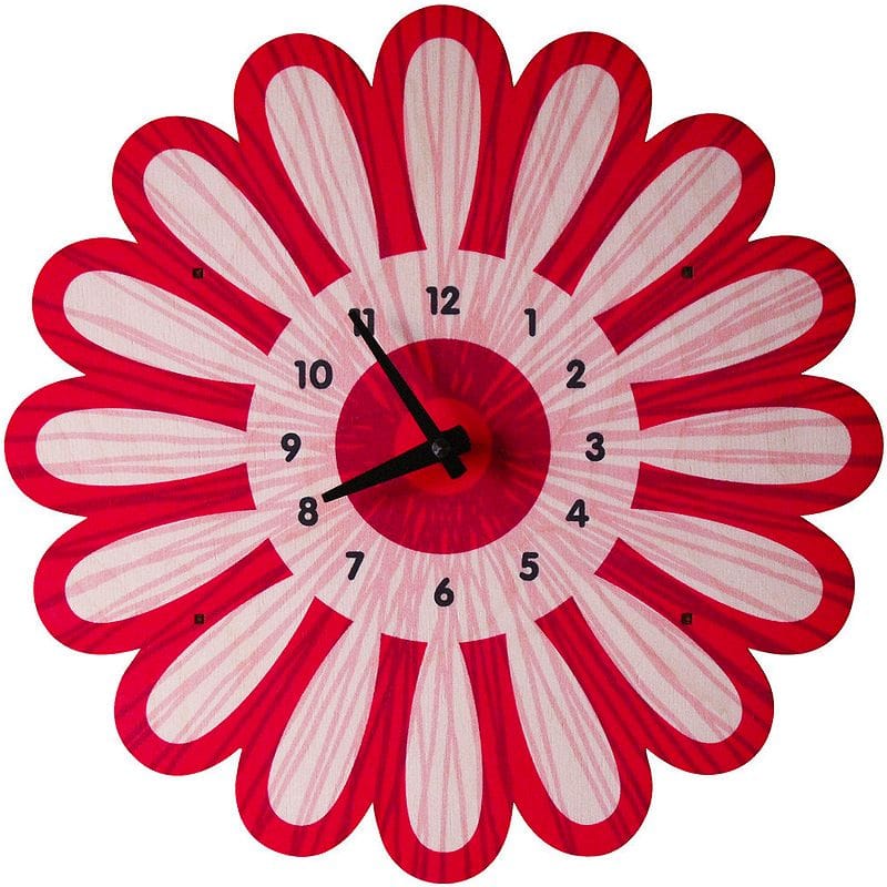 新規購入 ウォールクロック 木製 壁掛け時計 フラワー 花 Modern Moose Bloom Wall Clock 安い購入 Www Proyectoschavez Com Mx