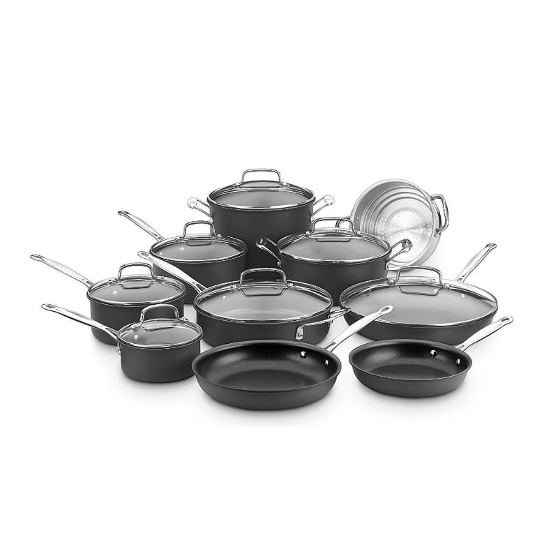 クイジナート フライパン 鍋 17点書き割り テフロン工業 フッ素脂 Cuisinart Chef\u0027s Classic Nonstick Hard-Anodized 17-Piece Cookware Set 66-17N