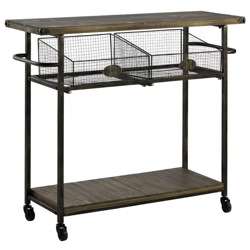 レトロ 赤ちょうちん手押し車 2段 針金提げ篭付 Welton Bar Cart