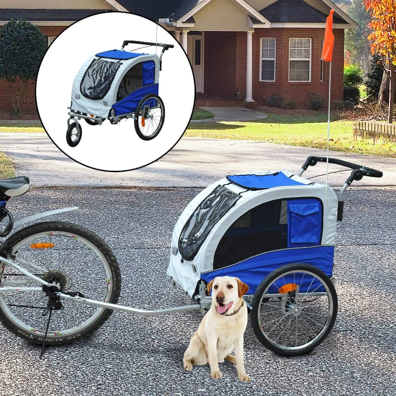 買物 サイクルトレーラー 自転車用ペットカート ペットキャリー 犬や動物 Aosom Elite II Pet Dog Bike Bicycle  Trailer Stroller Jogger w Suspension fucoa.cl