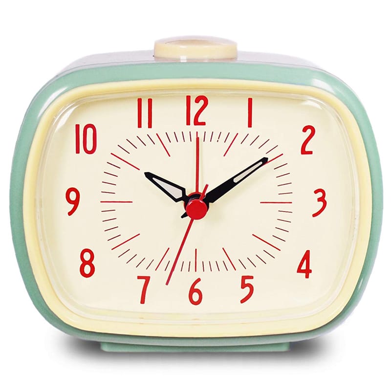 Königswerk Vintage Alarm Clock – Silent Sweep Second Hand, Large Numbers, Night Light, Retro Design 6 thumbnail image
