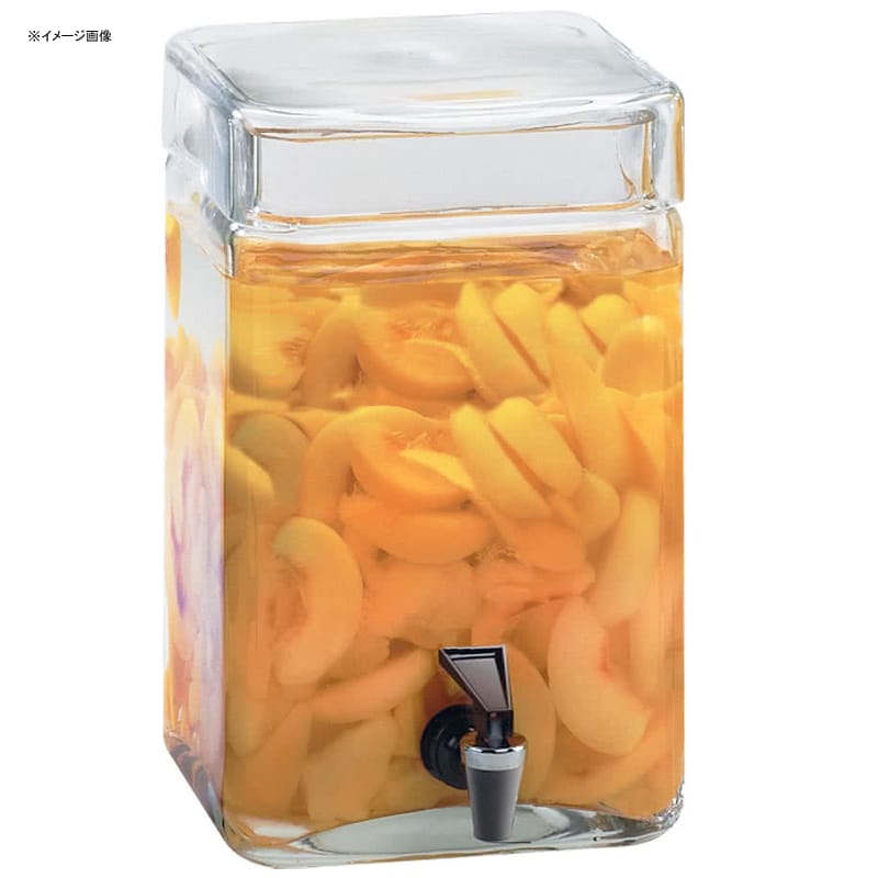 ドリンクサーヴァー 真四角型 ガラスドリンクディスペンサー 7.5L 食べ物屋 喫茶店 旅人宿 キロカロリー-Mil 1733-2 2 Gallon Square Glass Beverage Dispenser 21117332