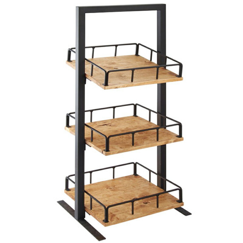 見せびらかす仕合わせ 3段 棚 器具 バス発着場 キロカロリー-Mil 3494-3-99 Madera Three Tier Merchandiser