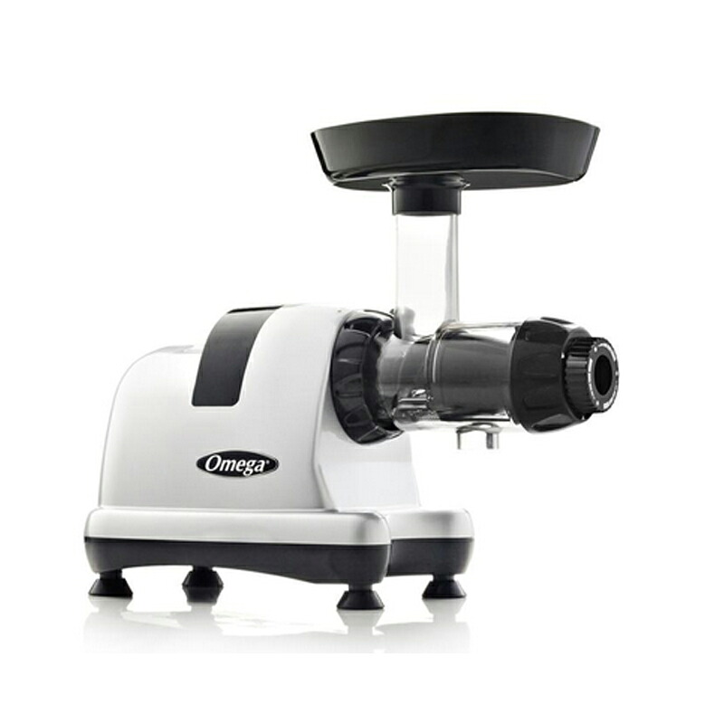 スロージューサー オメガ シルバー Omega J8006HDS Nutrition Center Quiet Dual-Stage Slow Speed Masticating Juicer Makes Fruit and Vegetable Juice at 80 Revolutions per Minute High Juice Yield Adjustable Dial, 200-Watt, Silver 家電|アルファエスパス米国店
