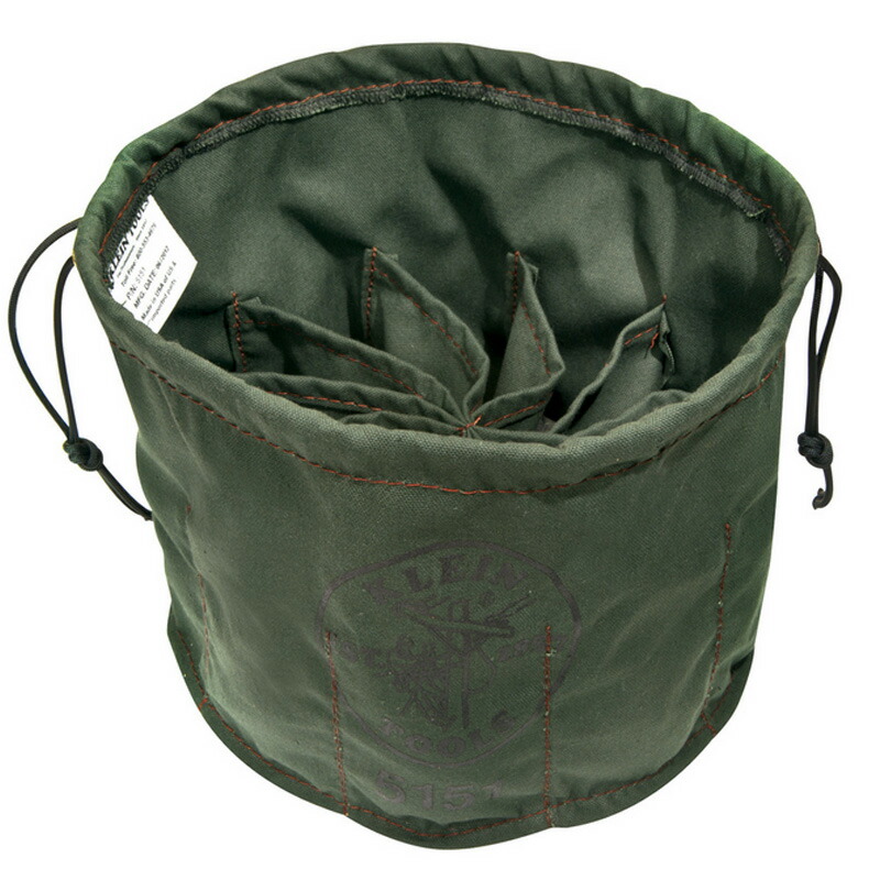 工具バッグ 巾着 ポーチ クラインツール 10ポケット ツールバッグ アメリカ製 Kleintools Drawstring Bag, 10-Compartment 5151