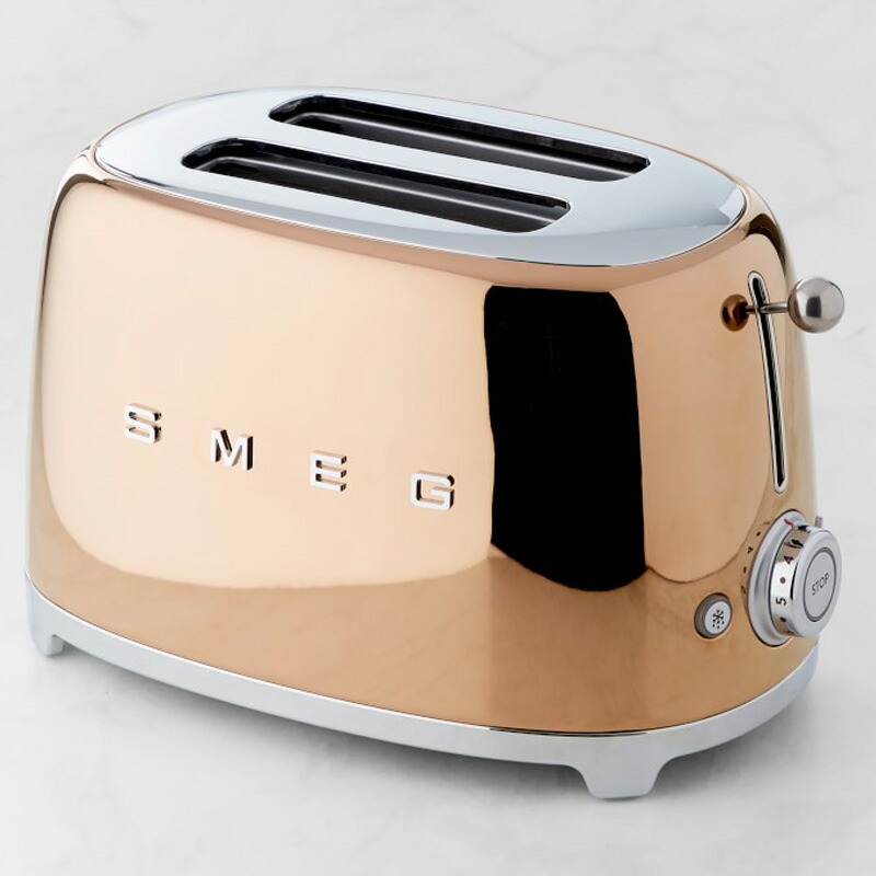 トースター 2枚焼 スメッグ ウイリアムズ・ソノマ 銅 カッ基準打数 コッパー Williams-Sonoma Smeg 2-Slice Toaster, Copper TSF01RGUS 家電
