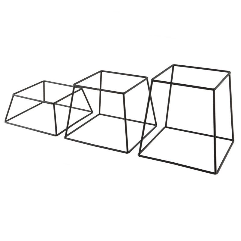 ディスプレイスタンド 角形 3サイズセット カフェ レストラン バイキング ビュッフェ Choice Square Metal 3-Piece Display Stand Set 176STDSQKT｜アルファエスパス米国店