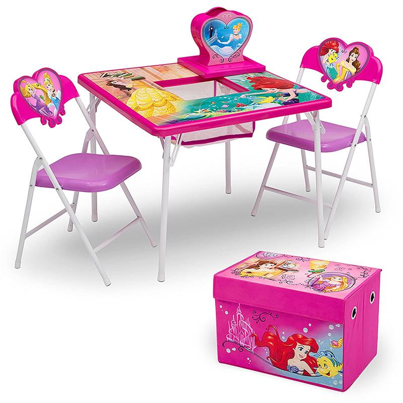 楽天市場 子供用 テーブル チェアー 収納付き ディズニープリンセス 椅子 幼児 Delta Children 4 Piece Kids Furniture Set 2 Chairs And Table Set Fabric Toy Box Disney Princess アルファエスパス米国楽天市場店