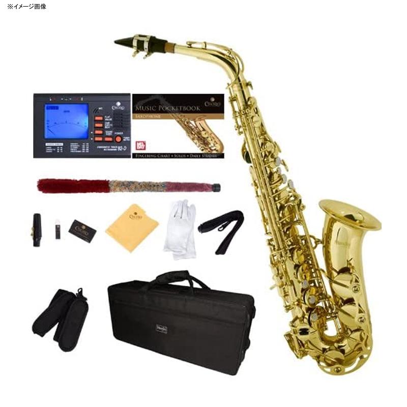 【楽天市場】アルトサックス チューナー ケース付 Mendini by Cecilio EFlat Alto Saxophone, Gold Lacquered + Tuner, Case