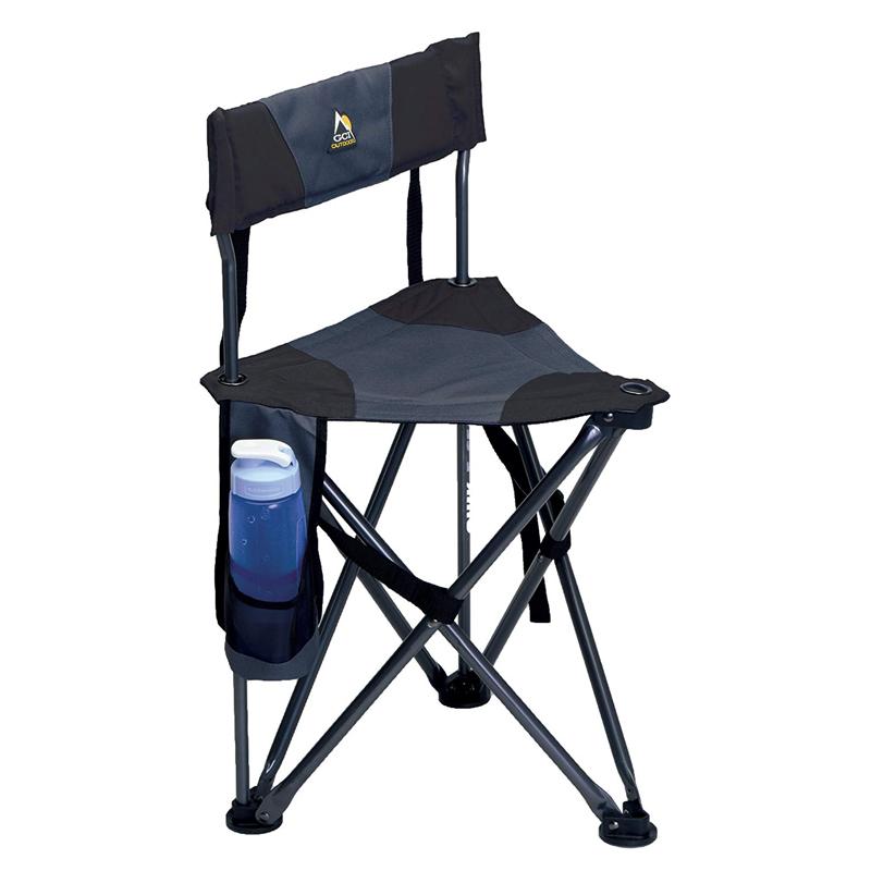 折りたたみ 三脚チェア ドリンクホルダー付 イス アウトドア キャンプ フェス ビーチ GCI Outdoor Quick-E-Seat Folding Tripod Field Chair with Backrest｜アルファエスパス米国店