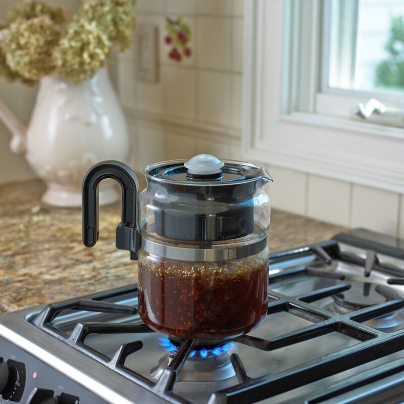 パーコレーター 直火聞き入れる メデルコ 硝子 珈琲製造会社 Medelco 8 Cup Glass Stovetop Percolator
