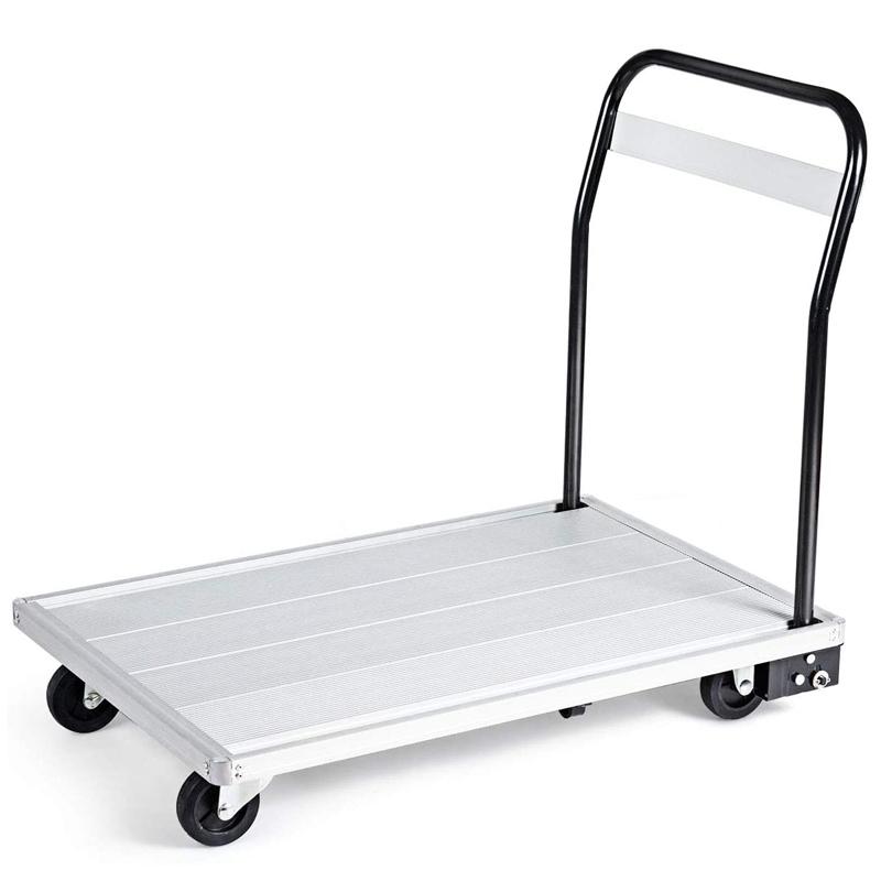 台車 折り畳み カート 最大350kg アルミ Goplus Folding Aluminum Platform Truck, 770 Lbs Moving Platform Dolly Push Cart with Swivel Wheels and Non-Slip Platform Surface, Rolling Flatbed Hand Truck|アルファエスパス米国店