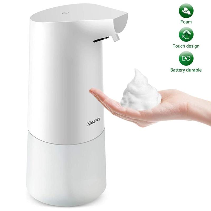 泡 石ケンディスペンサー 蓄電池式 Aeakey Soap Dispenser, Electric Automatic Foaming Soap Dispenser Touchless Battery Operated Adjustable Soap Dispenser Volume Control Switch for Bathroom Kitchen Toilet Office Hotel 家電