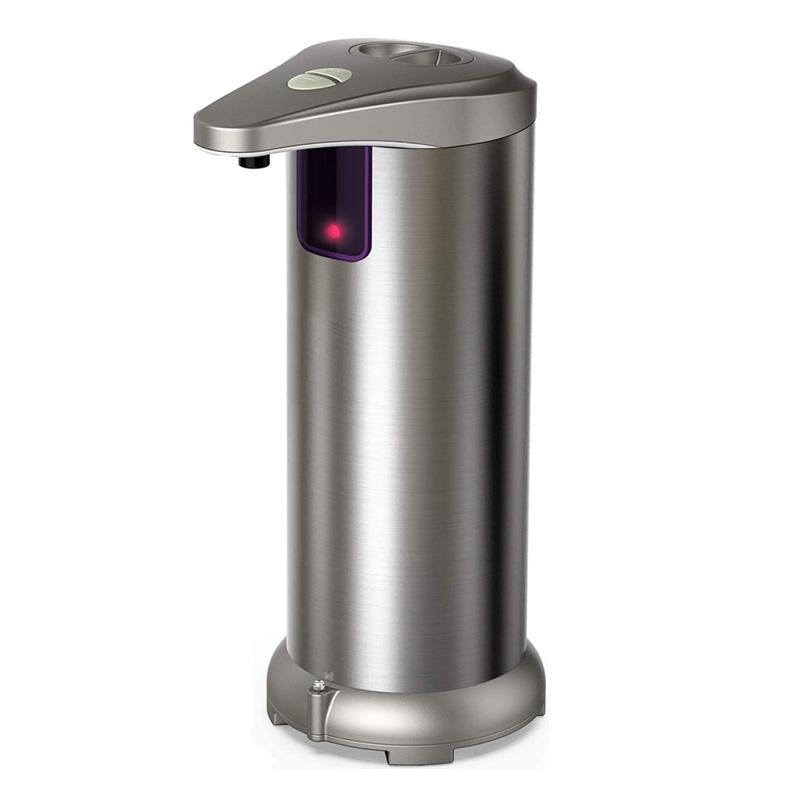 流動物 石ケンディスペンサー 蓄電池式 280ml ステンレス鋼 Nozama Automatic Soap Dispenser Equipped with Stainless Steel, Adjustable Switches, Infrared Motion Sensor, Waterproof Base,Suitable for Bathroom Kitchen Hotel Restaurant 家電