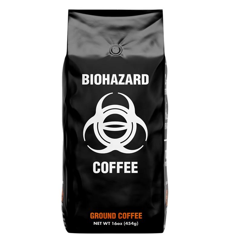 高カフェイン ストロングコーヒー 粉 454g ダークロースト バイオハザード Biohazard Ground Coffee, The World's Strongest Coffee 928 mg Caffeine (16 oz)