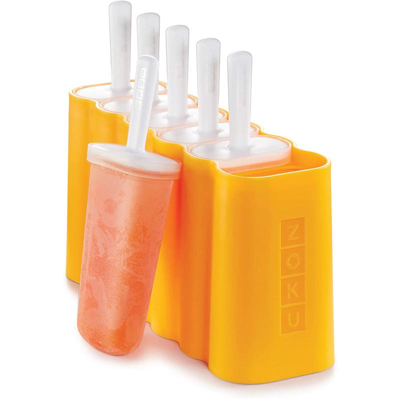 アイスキャンディーメーカー 6本組 BPA無償性 乾荒原 ゾク  Zoku Mod Pops, 6 Classic Popsicle Molds インチ One Compact Tray With Sticks and Drip-guards, Easy-release, BPA-free