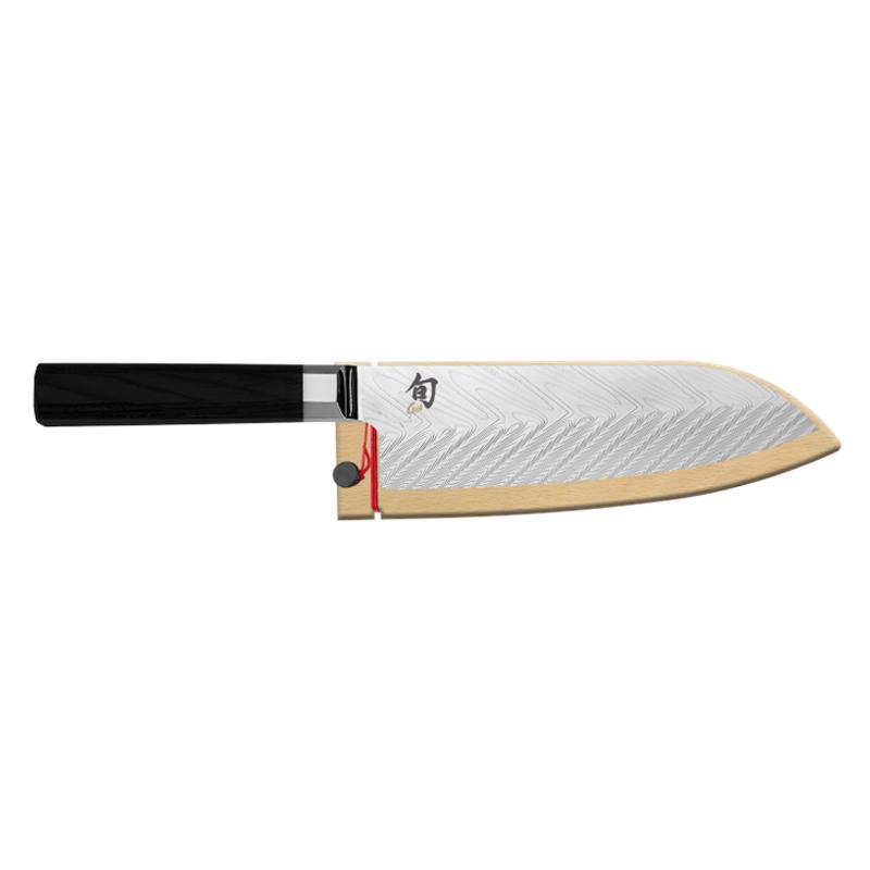 旬 三徳まかない方 18糎 出刃包丁 ステンレス鋼 デュアル中核グループ 木製鞘 日本製  Shun Dual Core Santoku 7\" Model VG0021"