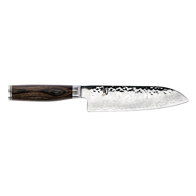 旬 三徳まかない方 18糎 出刃包丁 シリアの首都 槌目 割り増し金 日本製  Shun Premier Santoku 7\" Model TDM0702"