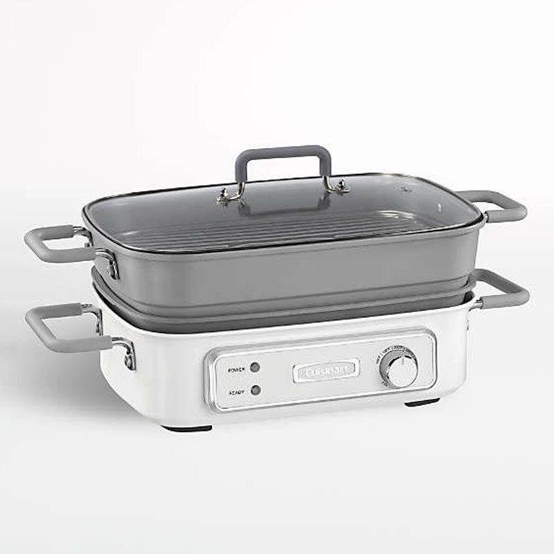 マルチ電気グリル スチーマー スロークッカー BPAフリー クイジナート 限定モデル CRATE AND BARREL Cuisinart STACK5 Multifunctional Electric Grill 家電