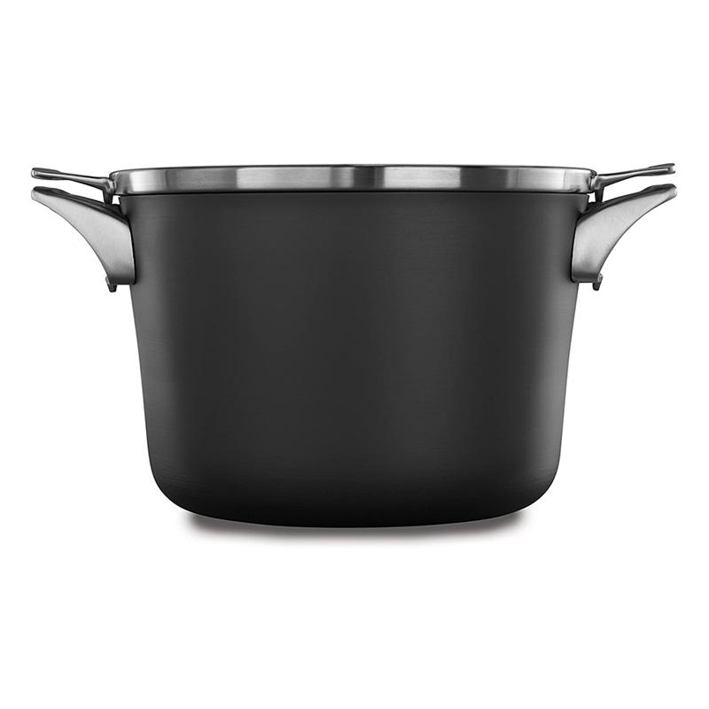 両手鍋 7.6L ストックポット フタ付 カルファロン プレミア ハードアルマイト スペースセーブ Calphalon Premier Space-Saving Hard-Anodized Nonstick Cookware, 8-Quart Stock Pot with Cover｜アルファエスパス米国店